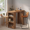 Τραπέζι μπαρ Toska χρώμα pine oak 120x50x103,6εκ.