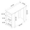 Τραπέζι μπαρ Toska χρώμα pine oak 120x50x103,6εκ.