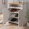 Παπουτσοθήκη - Ντουλάπι Efsun χρώμα λευκό - sapphire oak 62x35x86εκ.