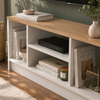 Έπιπλο τηλεόρασης Bahama χρώμα λευκό - sapphire oak 120x35x46,5εκ.