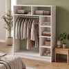 Open wardrobe - Dual entrance furniture white 120x40.3x150 cm