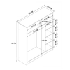 Open wardrobe - Dual entrance furniture white 120x40.3x150 cm