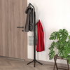 Triad metal coat stand, black, 37.5 x 37.5 x 146.8 cm
