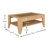 Τραπεζάκι σαλονιού Madura χρώμα sapphire oak 90x60x40εκ.