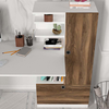 Γραφείο εργασίας Merino χρώμα λευκό - καρυδί 149,5x61,8x120εκ.