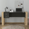 Γραφείο εργασίας Fernando χρώμα ανθρακί - sapphire oak 158,4x60x72,2εκ.