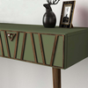 Κονσόλα επιτοίχια Forest χρώμα λαδί - καρυδί 120x35x89,3εκ.