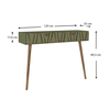Κονσόλα επιτοίχια Forest χρώμα λαδί - καρυδί 120x35x89,3εκ.