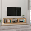 Έπιπλο τηλεόρασης επιτοίχιο Damla με LED χρώμα sapphire oak 180x29,5x29,5εκ.