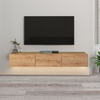 Έπιπλο τηλεόρασης επιτοίχιο Damla με LED χρώμα sapphire oak 180x29,5x29,5εκ.