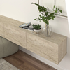 Έπιπλο τηλεόρασης επιτοίχιο Damla με LED χρώμα travertine 180x29,5x29,5εκ.