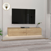 Έπιπλο τηλεόρασης επιτοίχιο Aristo με LED χρώμα sapphire oak 135x31,6x25εκ.