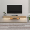 Έπιπλο τηλεόρασης επιτοίχιο Albares με LED χρώμα sapphire oak 150x29,6x22εκ.