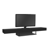 Έπιπλο τηλεόρασης επιτοίχιο Albares με LED χρώμα μαύρο 150x29,6x22εκ.