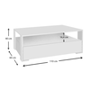 Τραπεζάκι σαλονιού Balina χρώμα λευκό 110x60x40εκ.