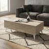 Τραπεζάκι σαλονιού Roy με σερβιτόρο χρώμα travertine 121x69x40εκ.