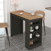 Τραπέζι μπαρ Monaco χρώμα ανθρακί - sapphire oak 120x51,6x101,8εκ.