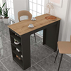 Τραπέζι μπαρ Monaco χρώμα ανθρακί - sapphire oak 120x51,6x101,8εκ.