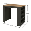 Τραπέζι μπαρ Monaco χρώμα ανθρακί - sapphire oak 120x51,6x101,8εκ.