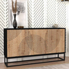 Μπουφές Themis χρώμα μαύρο - sapphire oak 150x35x83,6εκ.