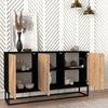 Μπουφές Themis χρώμα μαύρο - sapphire oak 150x35x83,6εκ.