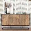 Μπουφές Themis χρώμα μαύρο - sapphire oak 150x35x83,6εκ.