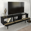 Έπιπλο τηλεόρασης Bolea χρώμα modern black 150x35x49,7 εκ.