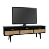 Έπιπλο τηλεόρασης Bolea χρώμα modern black 150x35x49,7 εκ.