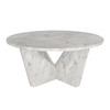 Lagerta living room table, white marble effect, 75x75x35 cm