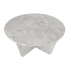 Lagerta living room table, white marble effect, 75x75x35 cm