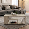 Τραπεζάκι σαλονιού Abdera χρώμα travertine 110x60x42εκ.