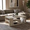 Τραπεζάκι σαλονιού Abdera χρώμα travertine 110x60x42εκ.