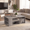 Abdera Living Room Coffee Table Concrete Gray 110x60x42 cm