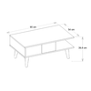 Andros Living Room Coffee Table Grey Concrete 90x54x39.6 cm