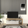 Έπιπλο τηλεόρασης Acnes χρώμα λευκό - sapphire oak 160x40x53εκ.