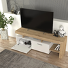 Έπιπλο τηλεόρασης Acnes χρώμα λευκό - sapphire oak 160x40x53εκ.