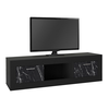 Έπιπλο τηλεόρασης Davin χρώμα μαύρο - μαύρο εφέ μαρμάρου 180x40x47εκ.
