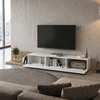 Έπιπλο τηλεόρασης Enstey επεκτεινόμενο χρώμα sapphire oak - λευκό 260x41,8x33,5εκ.