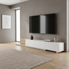 Έπιπλο τηλεόρασης Enstey επεκτεινόμενο χρώμα sapphire oak - λευκό 260x41,8x33,5εκ.