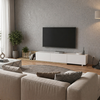 Έπιπλο τηλεόρασης Enstey επεκτεινόμενο χρώμα sapphire oak - λευκό 260x41,8x33,5εκ.