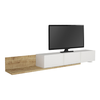 Έπιπλο τηλεόρασης Enstey επεκτεινόμενο χρώμα sapphire oak - λευκό 260x41,8x33,5εκ.