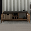 Παπουτσοθήκη Verly χρώμα καρυδί 110x33,2x43εκ.