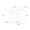 Cortado Travertine Console 120 x 35 x 75 cm