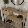 Κονσόλα με καθρέπτη Suzy χρώμα sepet oak 90x29,6x76εκ.