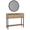 Κονσόλα με καθρέπτη Suzy χρώμα sepet oak 90x29,6x76εκ.