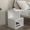 Κομοδίνο - Τραπεζάκι βοηθητικό Entiero χρώμα λευκό 39,8x35x54,6εκ.