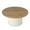 Τραπεζάκι σαλονιού Bohema χρώμα ivory - sepet oak Ø85x43,2εκ.