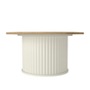 Τραπεζάκι σαλονιού Bohema χρώμα ivory - sepet oak Ø85x43,2εκ.