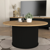 Τραπεζάκι σαλονιού Bohema χρώμα μαύρο - sepet oak Ø85x43,2εκ.