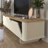 Έπιπλο τηλεόρασης Bohema χρώμα ivory - sepet oak 180x47x45,6εκ.